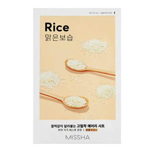 Маска для лица осветляющая Airy Fit Sheet Mask Rice 