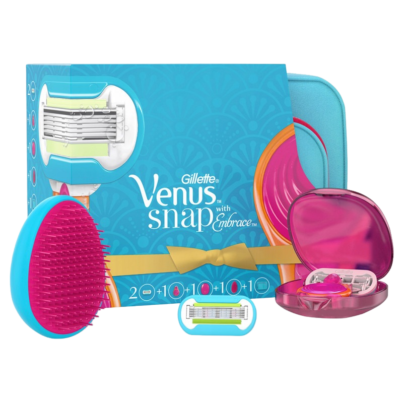 Набор Станок Venus Snap Embrace+1к + косметичка + расческа 