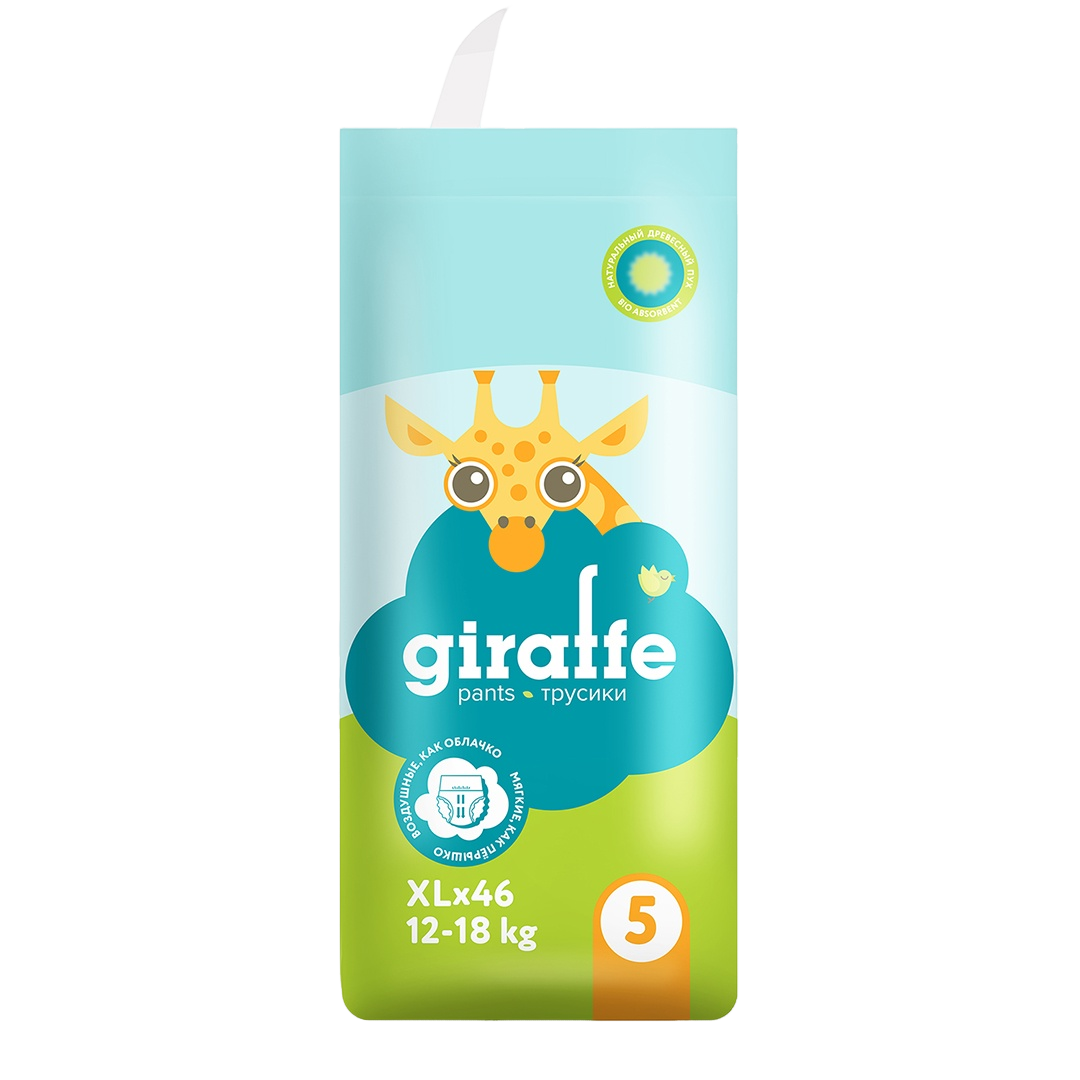 Трусики-подгузники Giraffe XL 12-18 кг, 46 шт