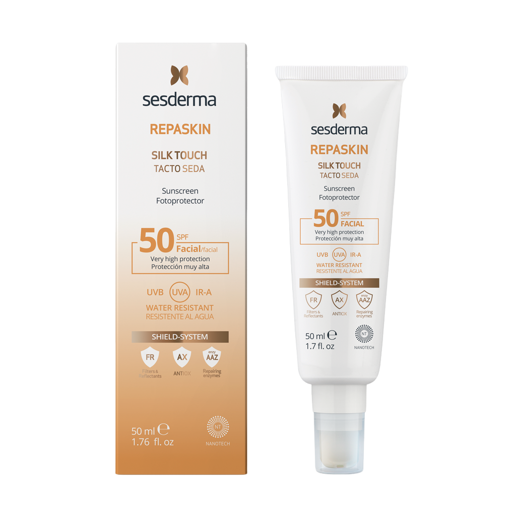 Средство солнцезащитное с нежностью шелка для лица SPF 50