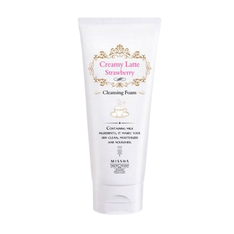 Пенка для лица очищающая Creamy Latte Cleansing Foam Strawberry 