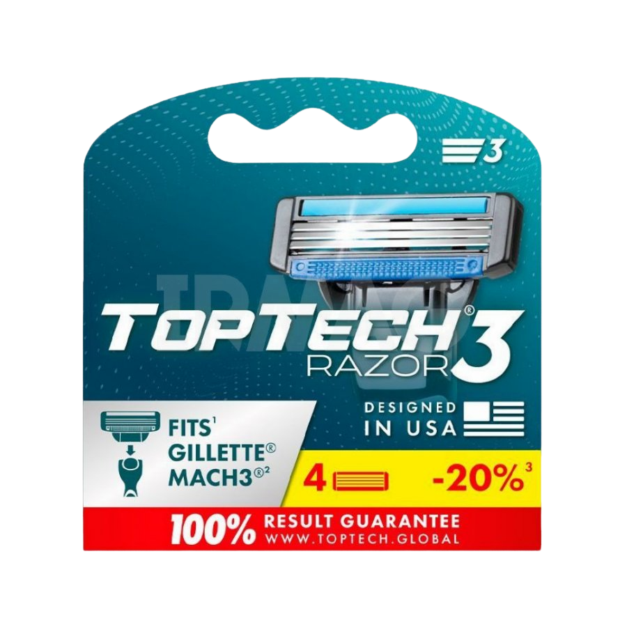 Сменные кассеты Fits Gillette mach 3 Toptech