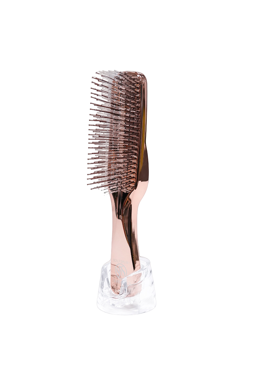 Щетка для волос массажная Scalp Brush Long Розовое Золото