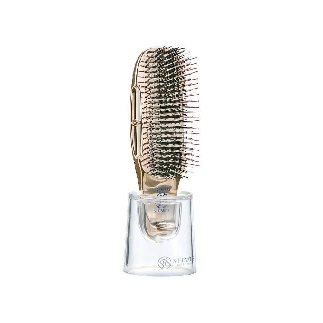 Щетка для волос массажная Scalp Brush Premium+Short Золото