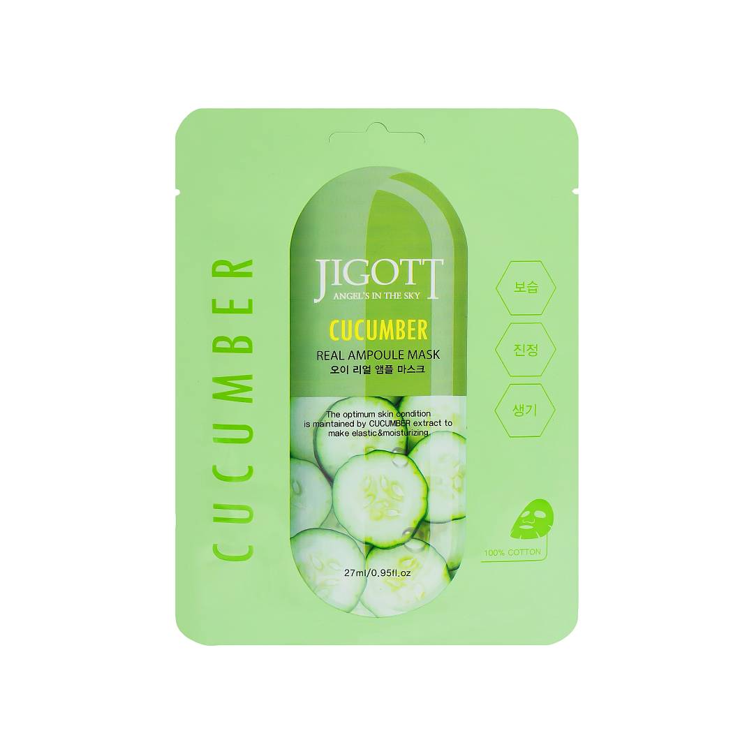 Тканевая маска с экстрактом огурца Cucumber Real Ampoule Mask