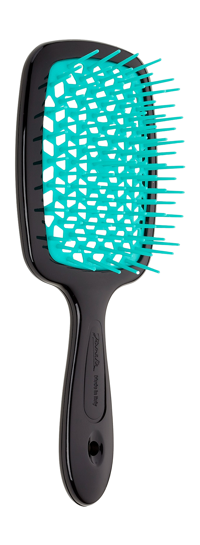 Щетка для волос черная, голубая Superbrush