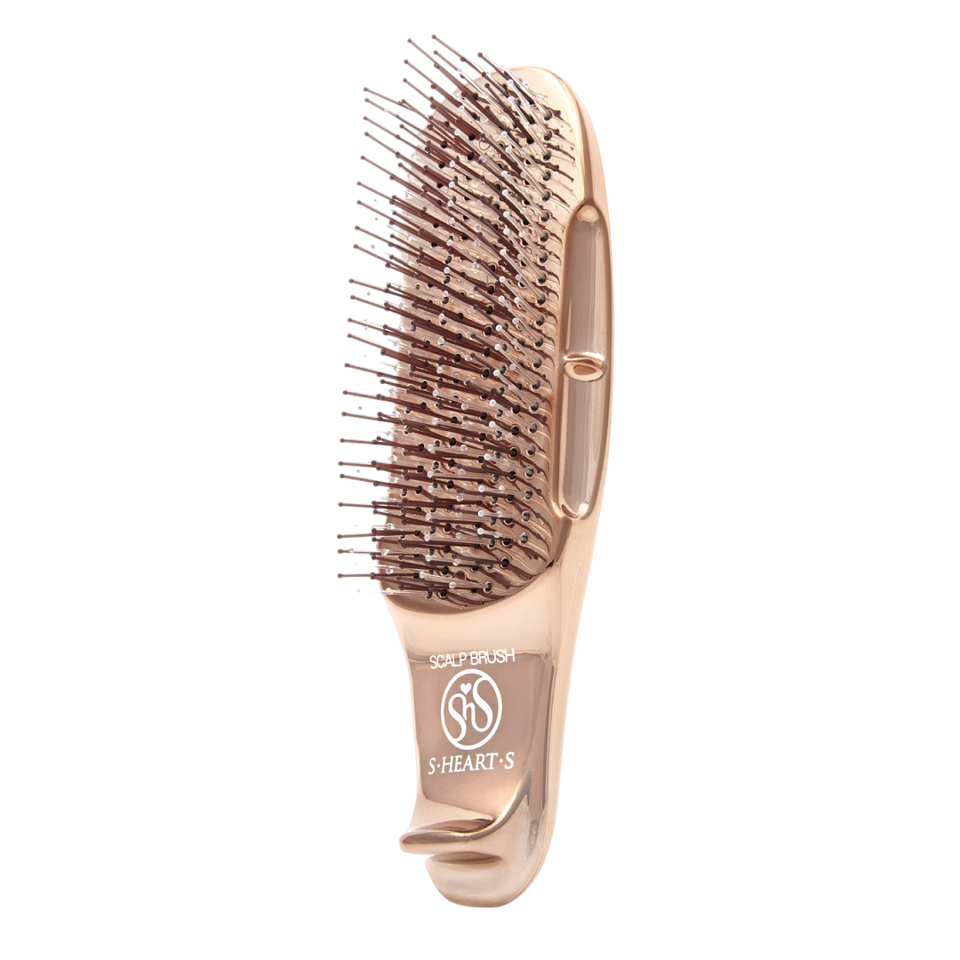 Щетка для волос массажная Scalp Brush Short Розовое Золото