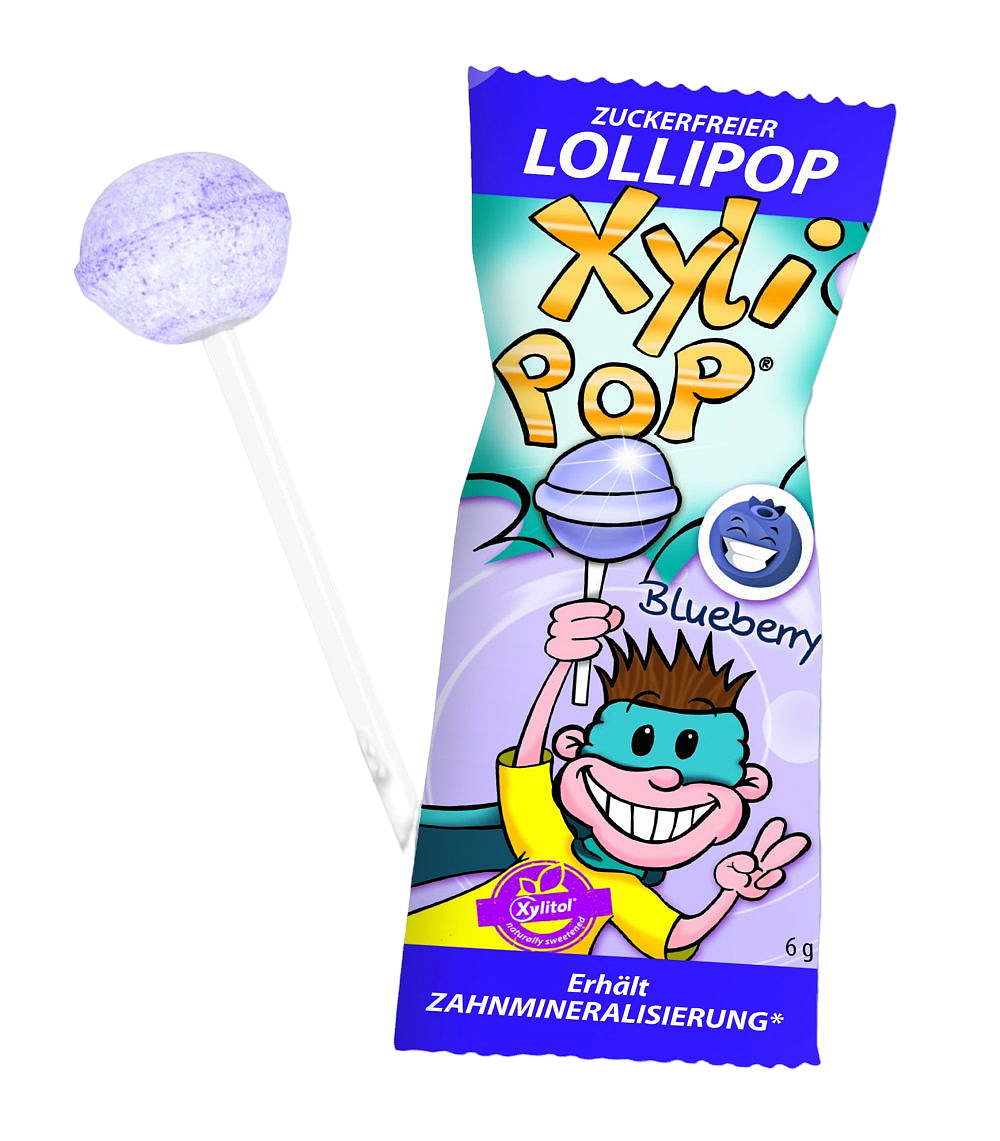 Леденец с ксилитом со вкусом голубики Xylipop